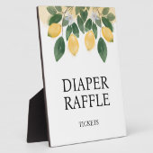 Lemon Diaper Raffle Baby Dusche Fotoplatte (Seite)