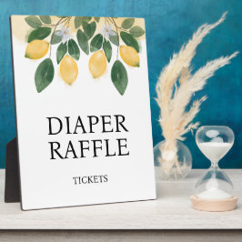 Lemon Diaper Raffle Baby Dusche Fotoplatte
