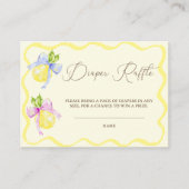 Lemon Diaper Raffle Pink Baby Dusche Begleitkarte (Vorderseite)
