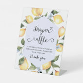 Lemon Diaper Tombola Babydusche Sockelschild (Vorderseite)