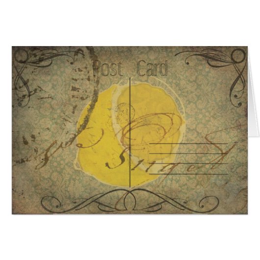 Lemon Digital Art Imitate Postkarte (Vorderseite (Horizontal))