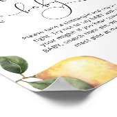 Lemon Dont sagt Babydusche Poster (Ecke)