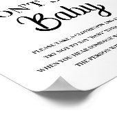 Lemon Dont say Baby Shower SIgn Poster (Ecke)
