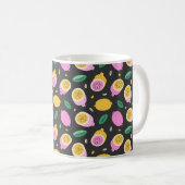Lemon doodle muster, helle niedliche Zitrusfrüchte Kaffeetasse (VorderseiteRechts)