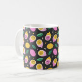 Lemon doodle muster, helle niedliche Zitrusfrüchte Kaffeetasse (Vorderseite Links)