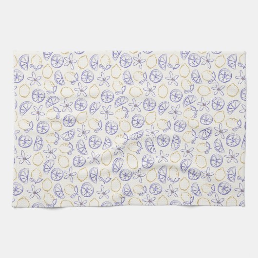 Lemon Doodle Pattern Küchentücher (Horizontal)