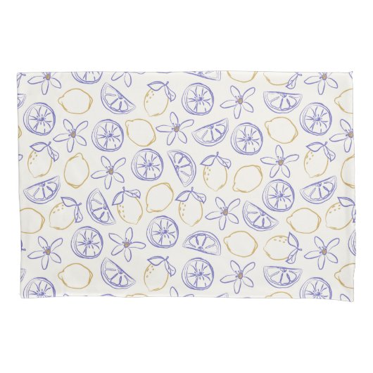 Lemon Doodle Pattern Musterbeispiel Kissenbezug (Vorderseite-Links)
