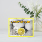 Lemon Dreams Postcard Postkarte (Stehend Vorderseite)
