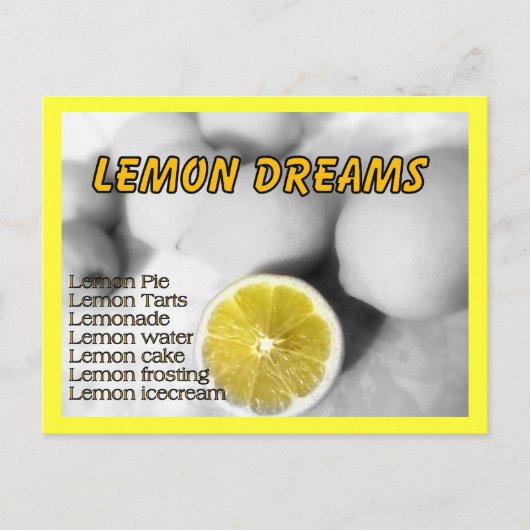 Lemon Dreams Postcard Postkarte (Vorderseite)