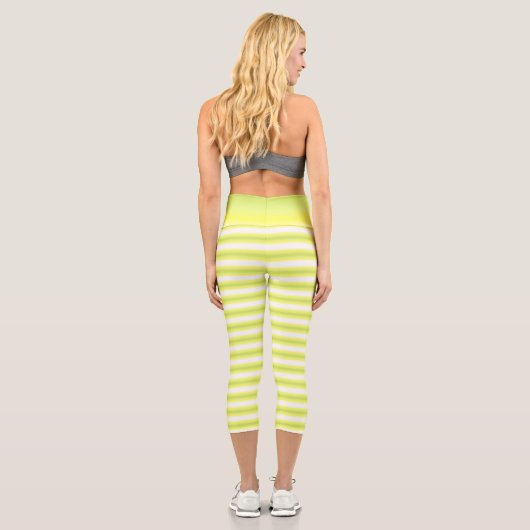 Lemon Drehung - Gradient Capri Leggings (Rückseite)
