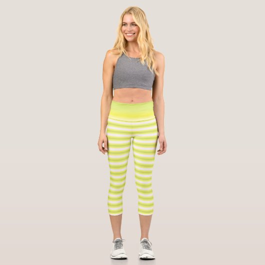 Lemon Drehung - Gradient Capri Leggings (Vorderseite)