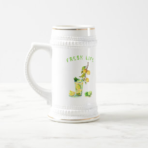 Lemon Drink Beer Stein - Benutzerdefinierter Text Bierglas