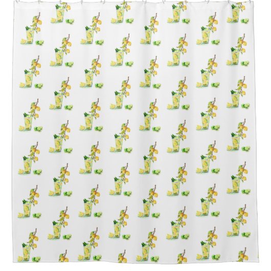 Lemon Drink Duschvorhang (Vorderseite)