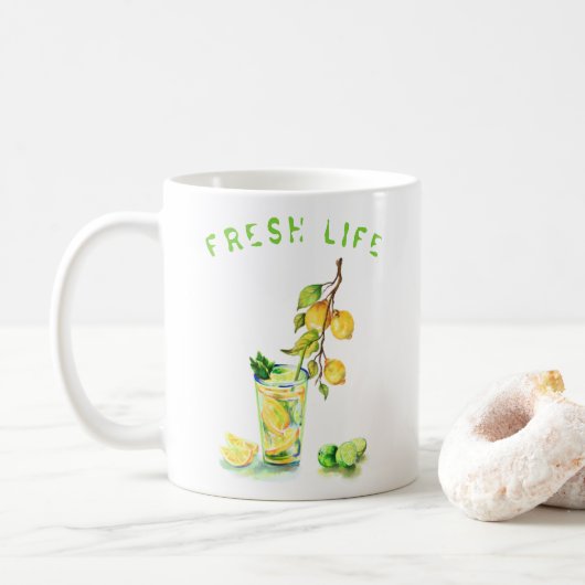 Lemon Drink Lemons Tasse Geschenk - Benutzerdefini (Mit Donut)