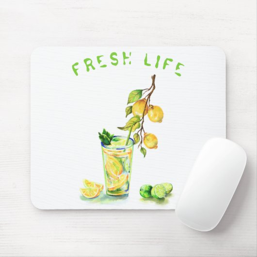 Lemon Drink Mouse Pad Mousepad (Mit Mouse)