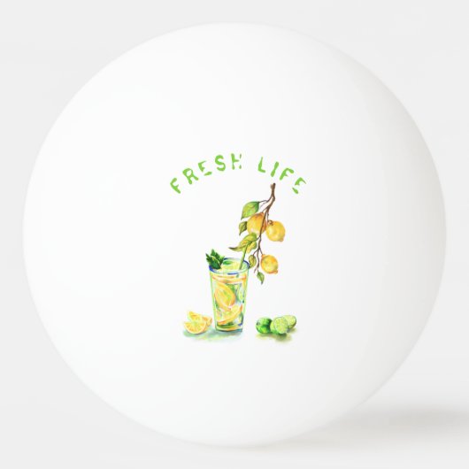 Lemon Drink Ping Pong Ball - Benutzerdefinierter T Tischtennisball (Vorderseite)