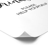 Lemon Drink Table Party Sign Citrus Poster (Ecke)