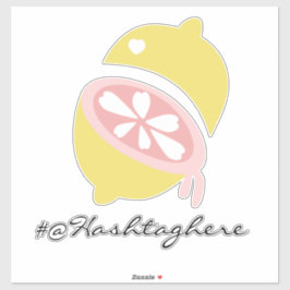 Lemon Dripping Name Script Car Decal Aufkleber