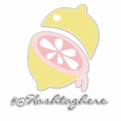 Lemon Dripping Name Script Car Decal Aufkleber (Vorderseite)