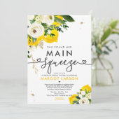 Lemon Drive by Brautparty Lemon Hauptpresse Einladung (Stehend Vorderseite)