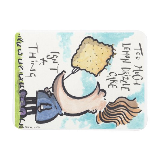 Lemon Drizzle Cake Magnet (Horizontal)