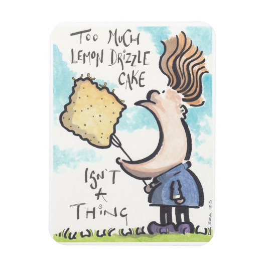 Lemon Drizzle Cake Magnet (Vertikal)