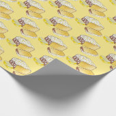 Lemon Drizzle Pund Cake Loaf Britisches Backfood Geschenkpapier (Ecke)