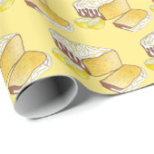 Lemon Drizzle Pund Cake Loaf Britisches Backfood Geschenkpapier (Rolleneckpunkt)