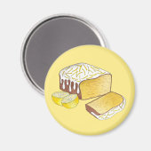 Lemon Drizzle Pund Cake Loaf Britisches Backfood Magnet (Vorderseite/Rückseite)