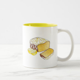 Lemon Drizzle Pund Cake Loaf Britisches Backfood Zweifarbige Tasse