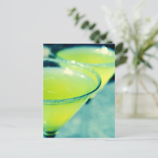 Lemon Drop Cocktail Postkarte (Stehend Vorderseite)