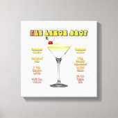 LEMON DROP MARTINI Cocktail Rezept Art 12"x12" Leinwanddruck (Vorderseite)