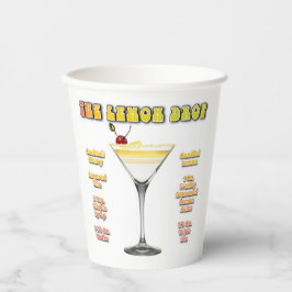 LEMON DROP MARTINI Cocktail Rezept Pappbecher