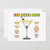 LEMON DROP MARTINI Cocktail Rezept Postkarte (Vorne/Hinten)