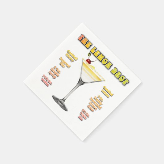 LEMON DROP MARTINI Cocktail Rezept Serviette (Ecke)