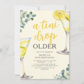 Lemon Drop Martini Erwachsenen-Geburtstagsfeier Einladung (Vorderseite)