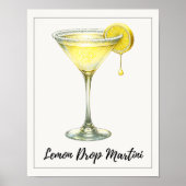 Lemon Drop Martini Fresh Citrus Cocktail Poster (Vorne)