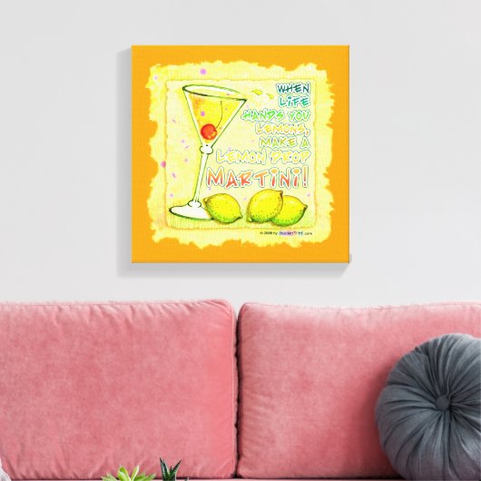 LEMON DROP MARTINI Galerie Wrapped Canvas Leinwanddruck (Insitu (Wohnzimmer))