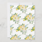 Lemon Drop Martini Hauptpresse Brautparty Einladung (Rückseite)