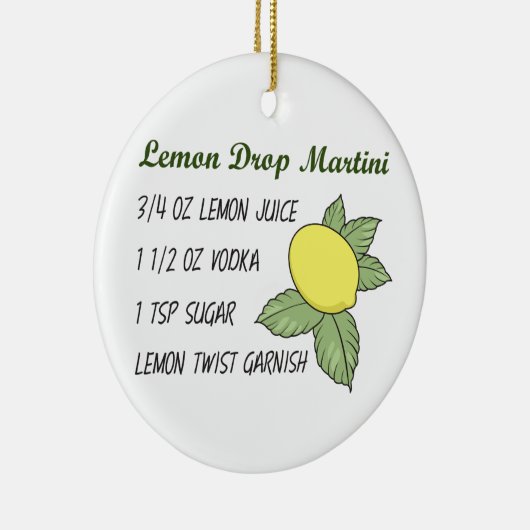 Lemon Drop Martini Keramik Ornament (Rechts)