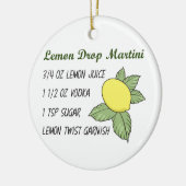 Lemon Drop Martini Keramik Ornament (Links)