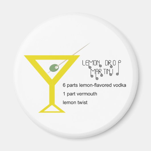 Lemon Drop Martini Magnet (Vorne)