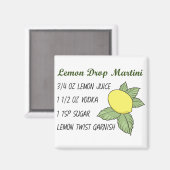 Lemon Drop Martini Magnet (Vorderseite/Rückseite)
