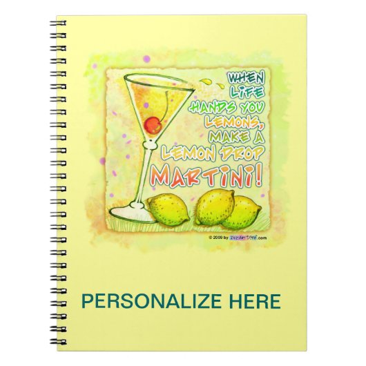 LEMON DROP MARTINI NOTEBOOK NOTIZBLOCK (Vorderseite)