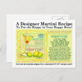 Lemon Drop Martini Rezept Postkarte (Vorne/Hinten)