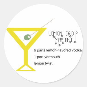 Lemon Drop Martini Stickers