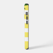 Lemon Drop Strip Monogramm iPhone Hülle (Linke Seite)