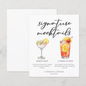 Lemon Drop Summer Sunrise Wedding Mocktails Menu (Vorne/Hinten)