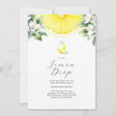 Lemon Drop Thema Kinderdusche Einladungen (Vorderseite)