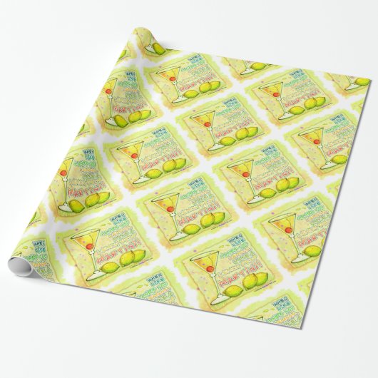 Lemon Drop WRAPPING PAPIER Geschenkpapier (Ungerollt)
